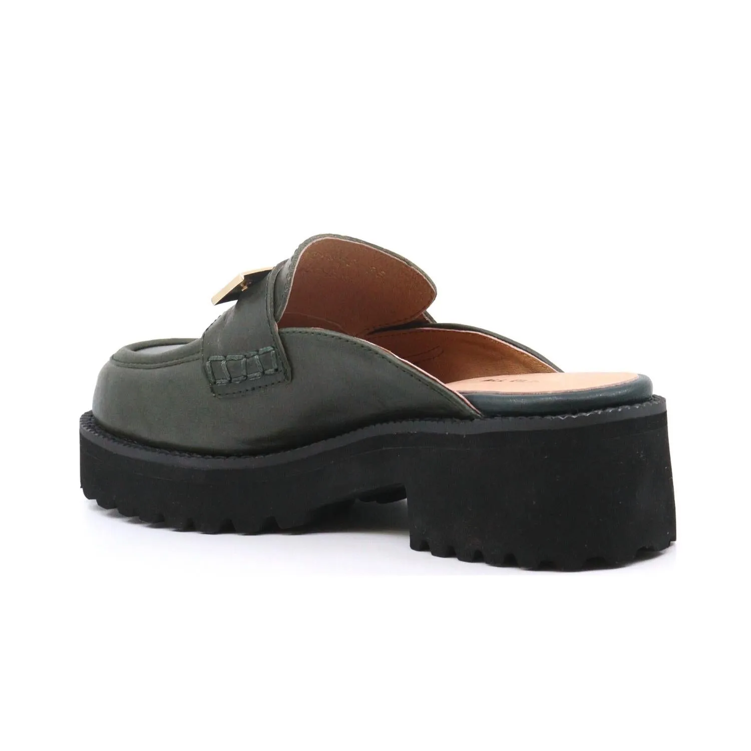 All Black - Flat Buckle Mule