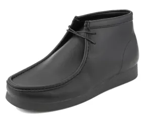 Amali Jason2 Men's High Top Vegan Leather Chukka Boots Black