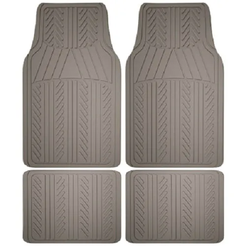 Armor All 78912 Carpet/Rubber Interior Floor Mat, Gray, 4-Piece