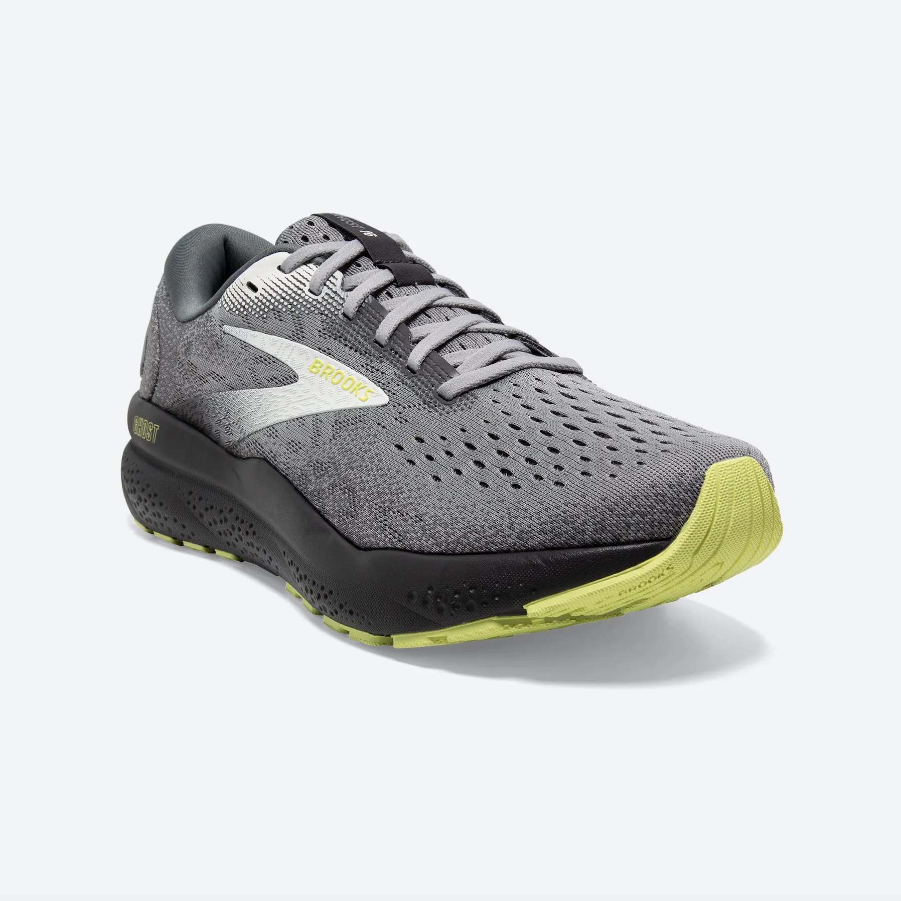 Brooks Mens Ghost 16- Primer/Grey/Lime (1104181D040)