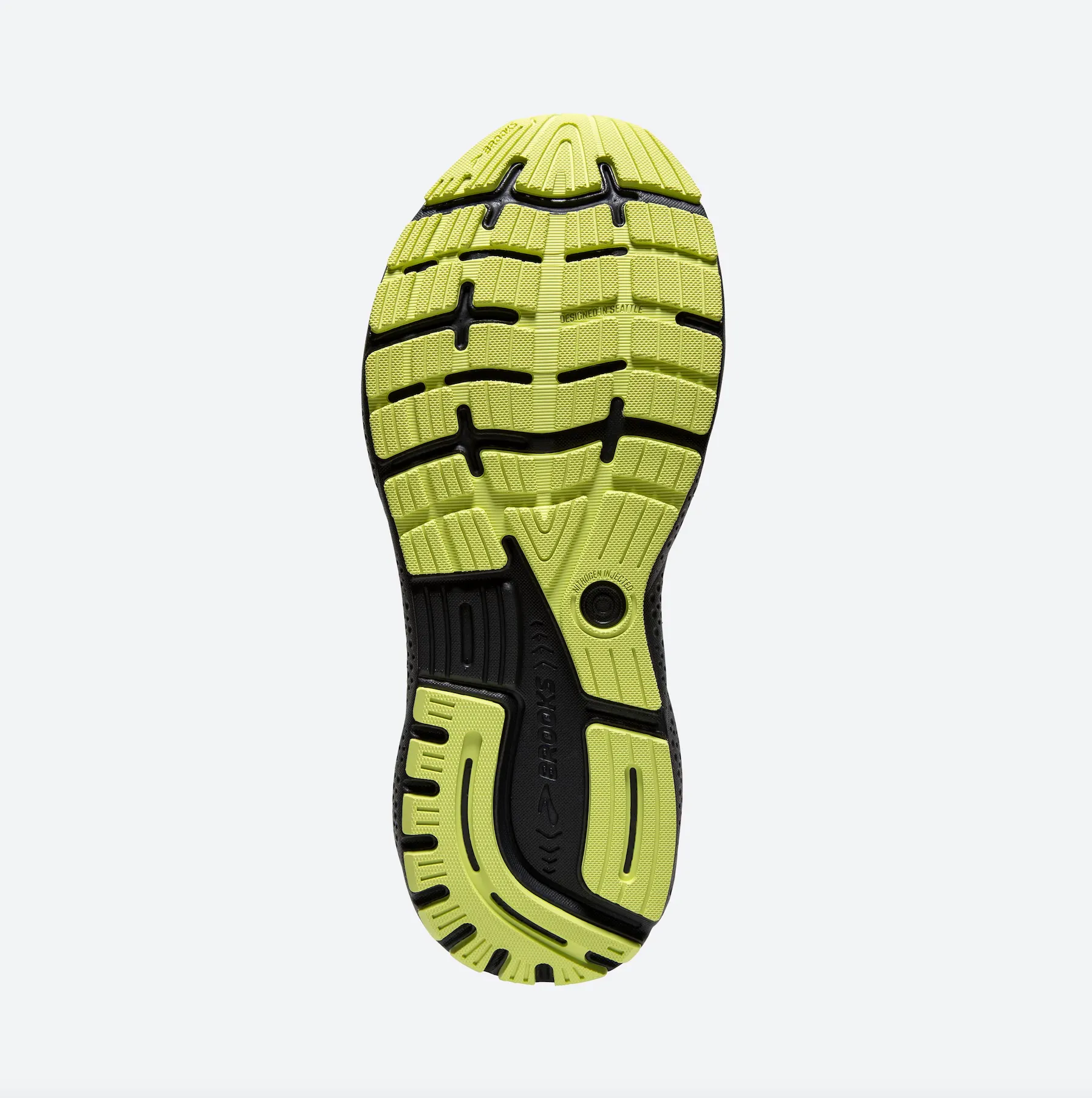 Brooks Mens Ghost 16- Primer/Grey/Lime (1104181D040)