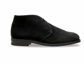 CHESHAM Black Suede Chukka Boot with Rubber Sole