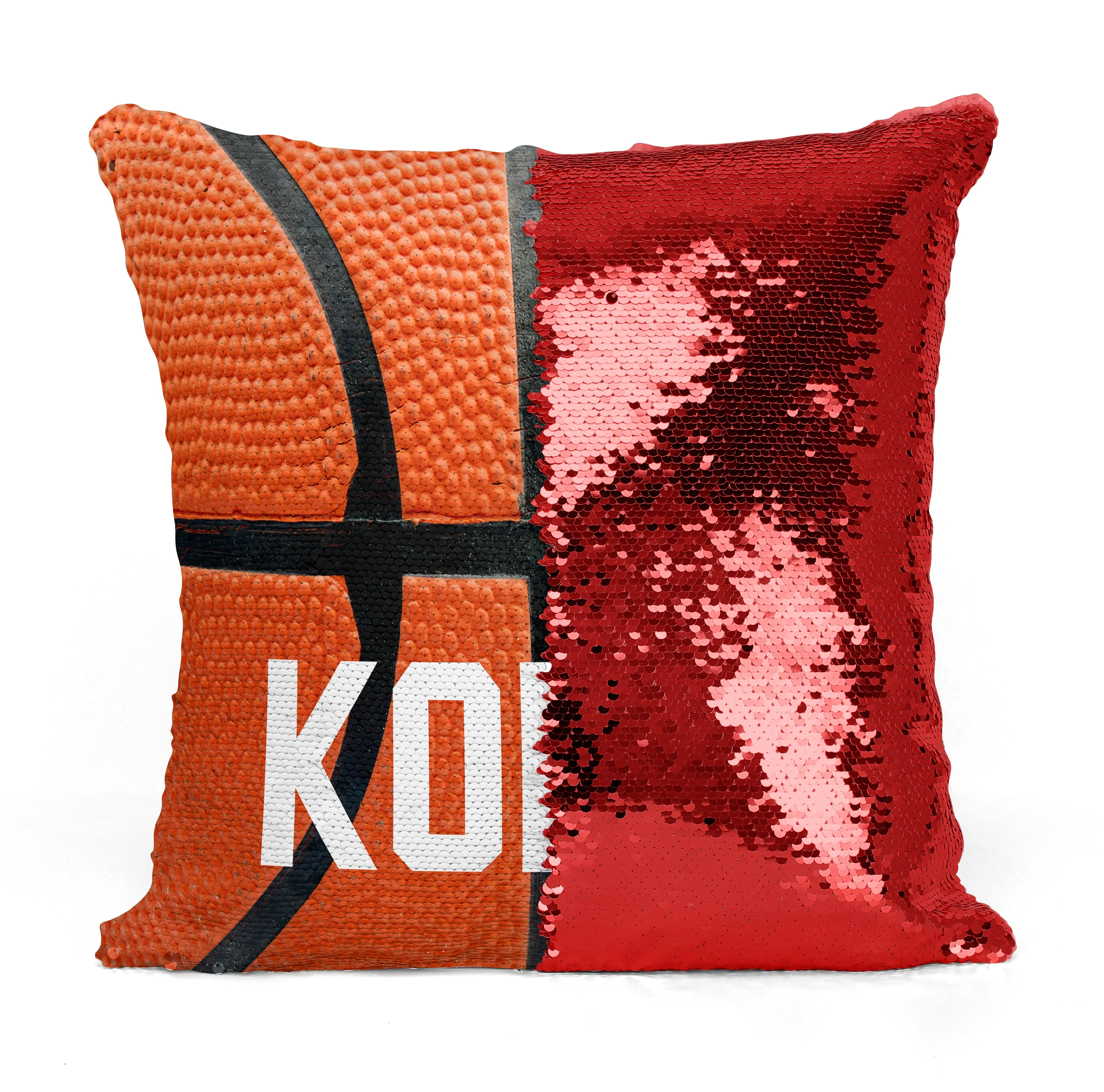 Custom Personalized BASKETBALL (Full) Sequin Mermaid Flip Pillow