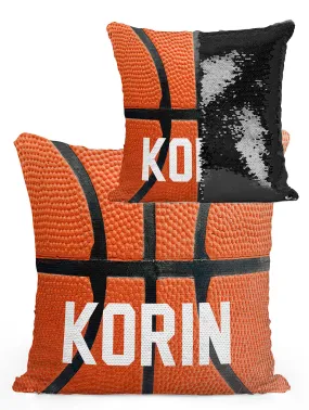 Custom Personalized BASKETBALL (Full) Sequin Mermaid Flip Pillow