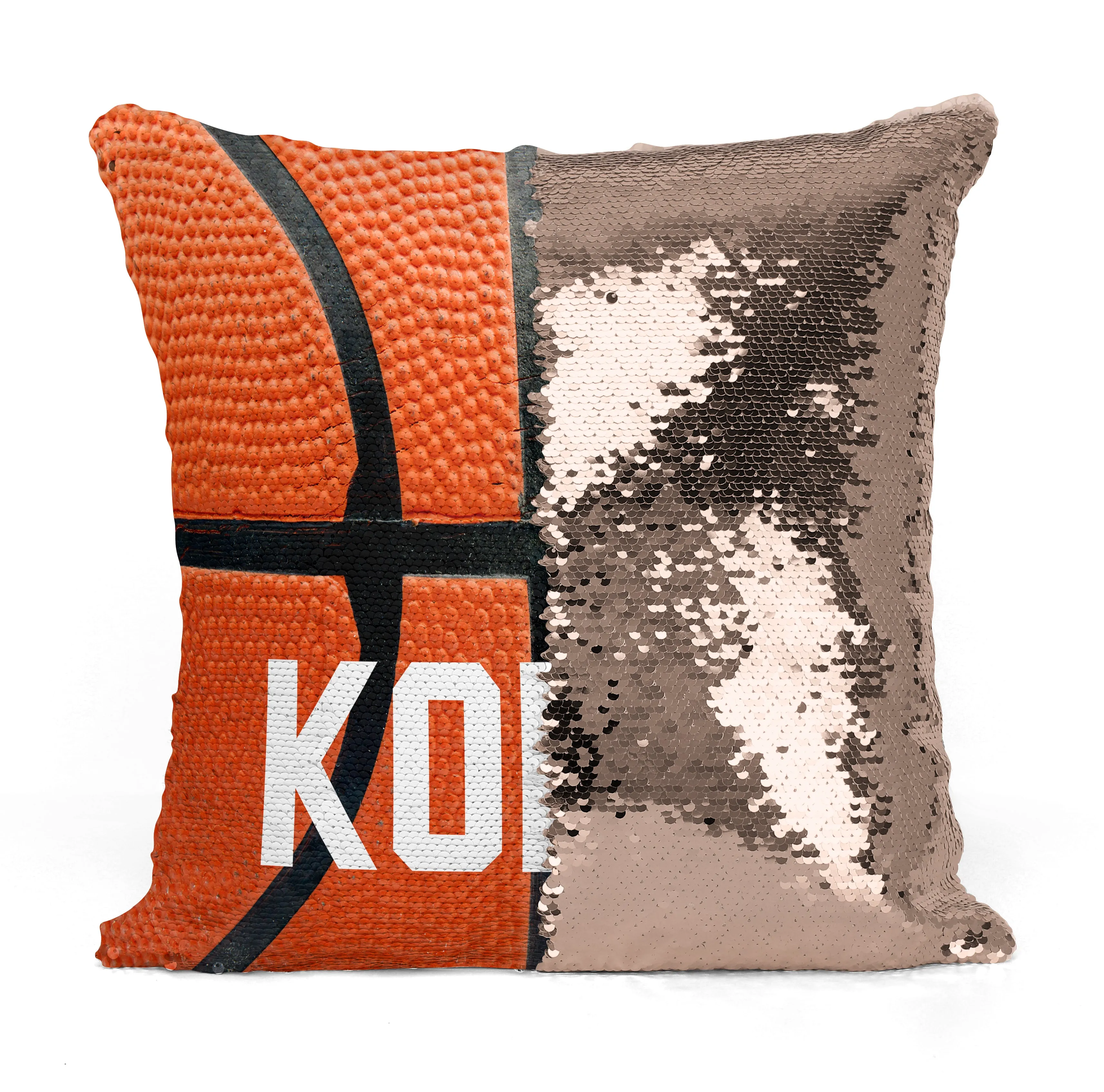 Custom Personalized BASKETBALL (Full) Sequin Mermaid Flip Pillow