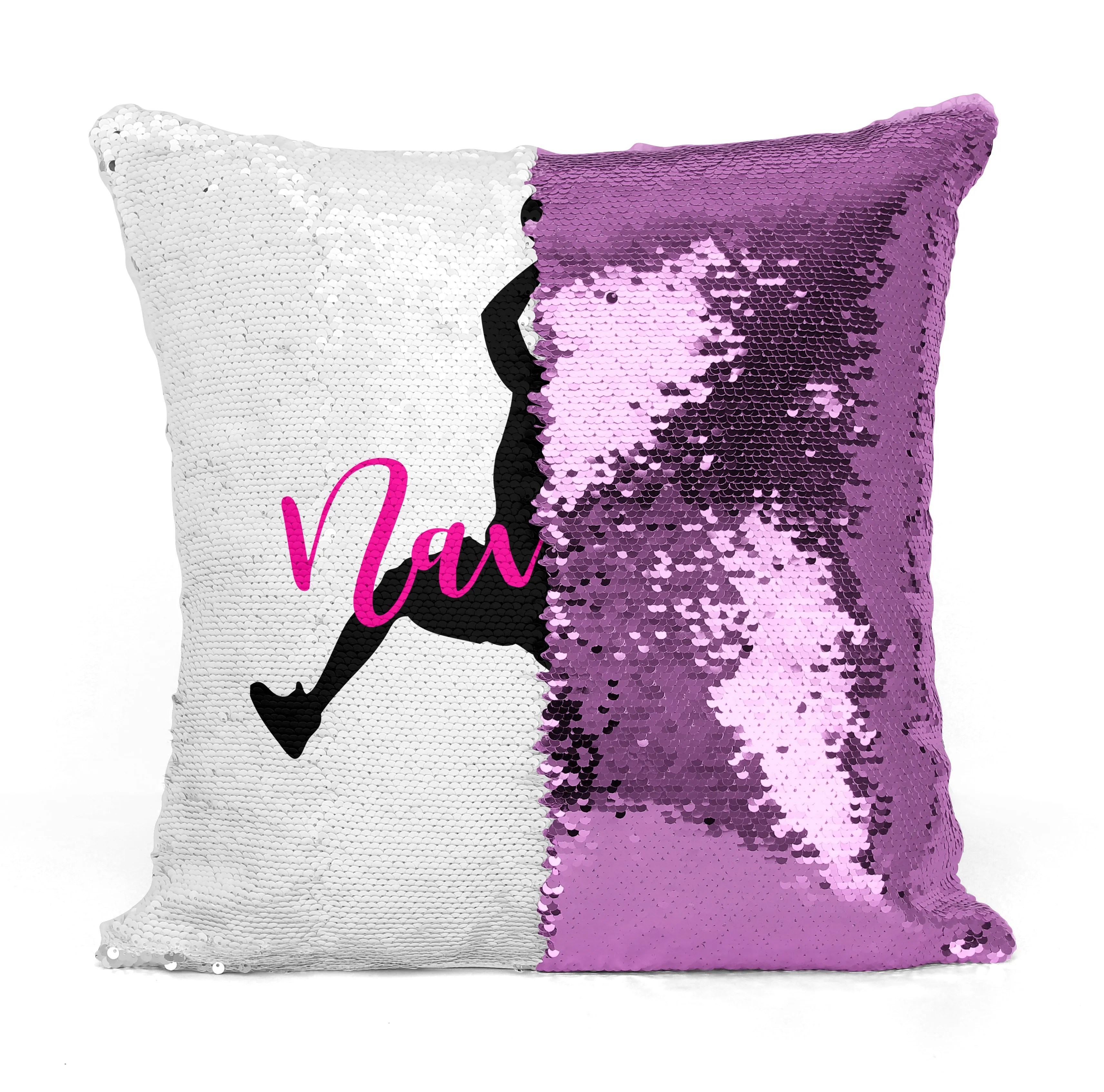 Custom Personalized BASKETBALL PLAYER Sequin Mermaid Flip Pillow