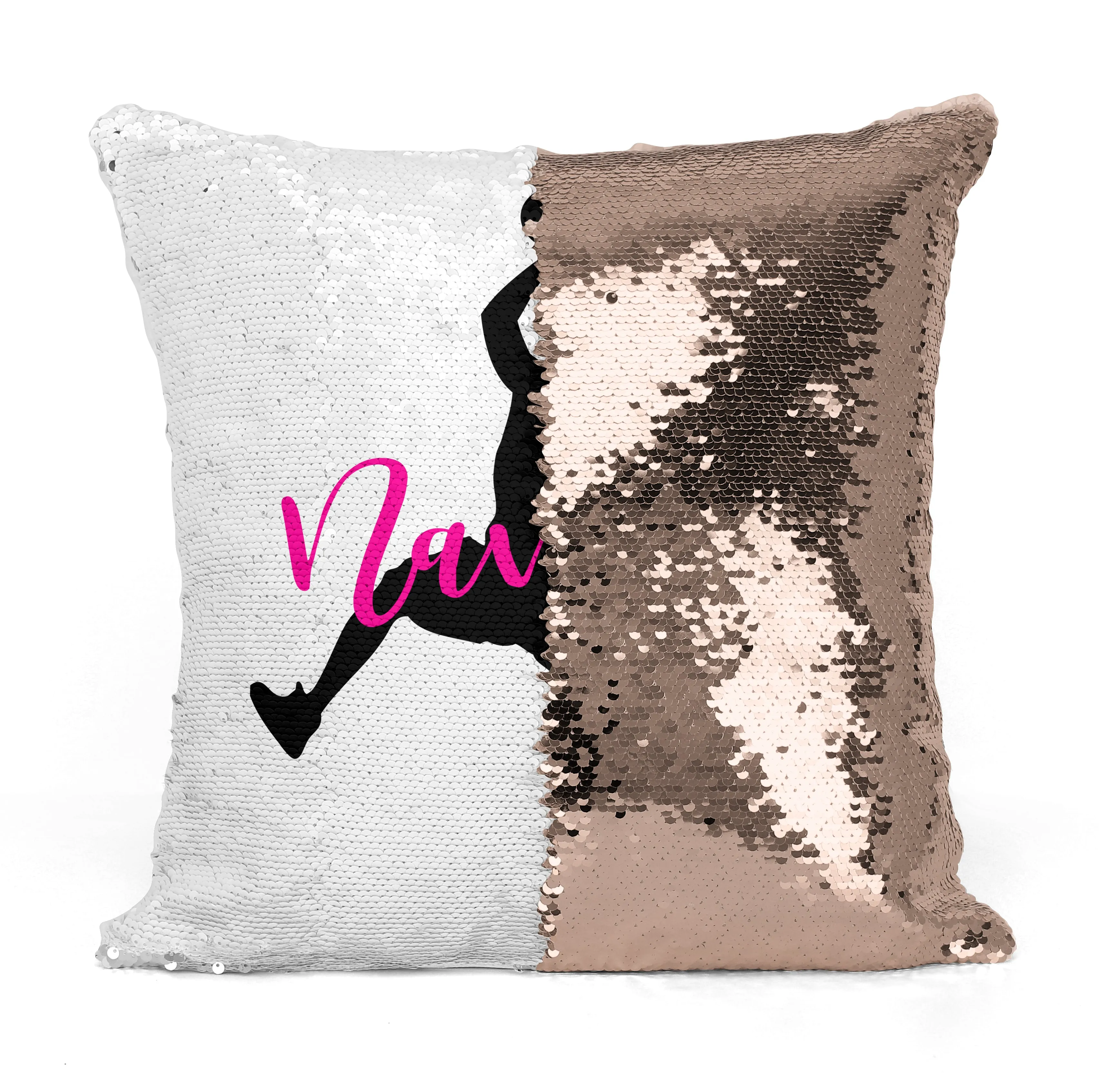 Custom Personalized BASKETBALL PLAYER Sequin Mermaid Flip Pillow