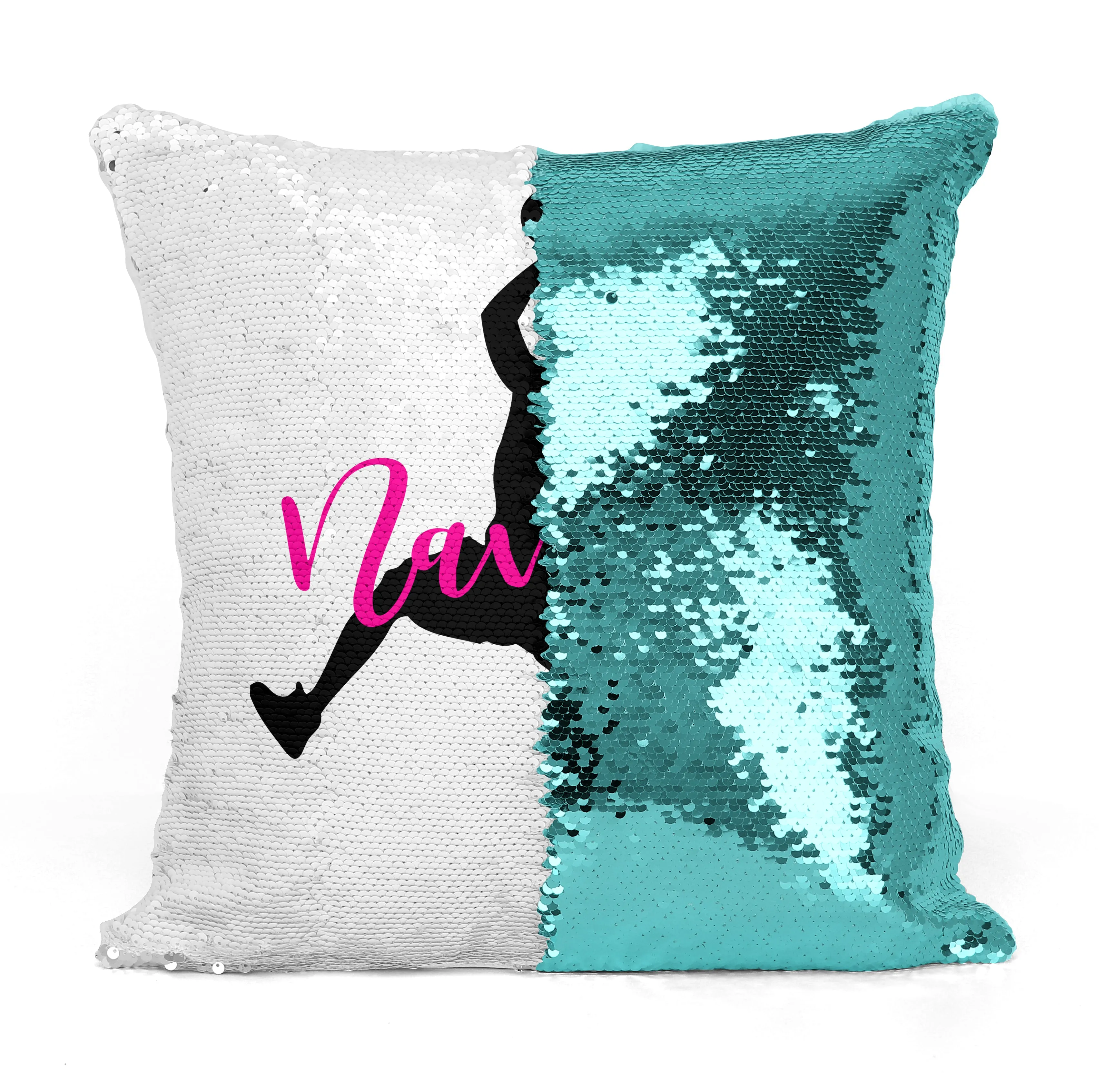 Custom Personalized BASKETBALL PLAYER Sequin Mermaid Flip Pillow