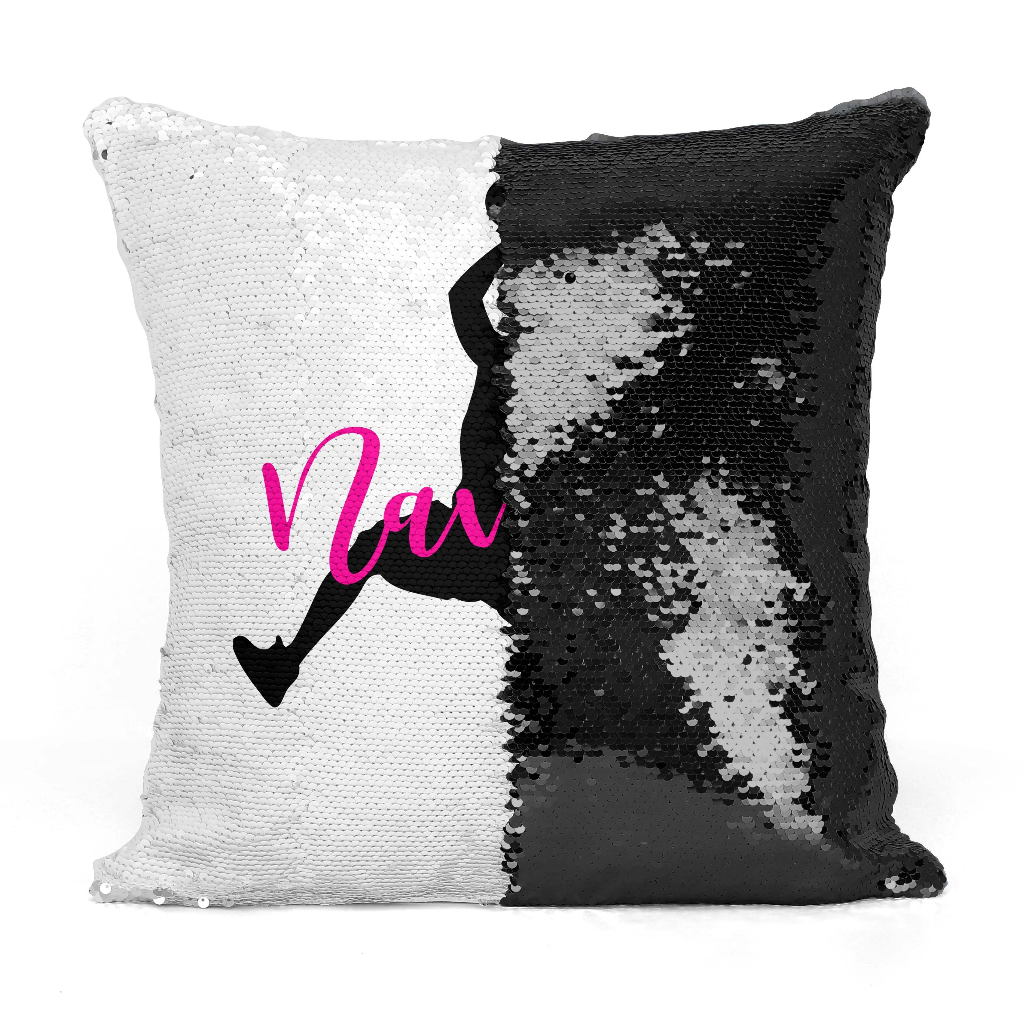 Custom Personalized BASKETBALL PLAYER Sequin Mermaid Flip Pillow