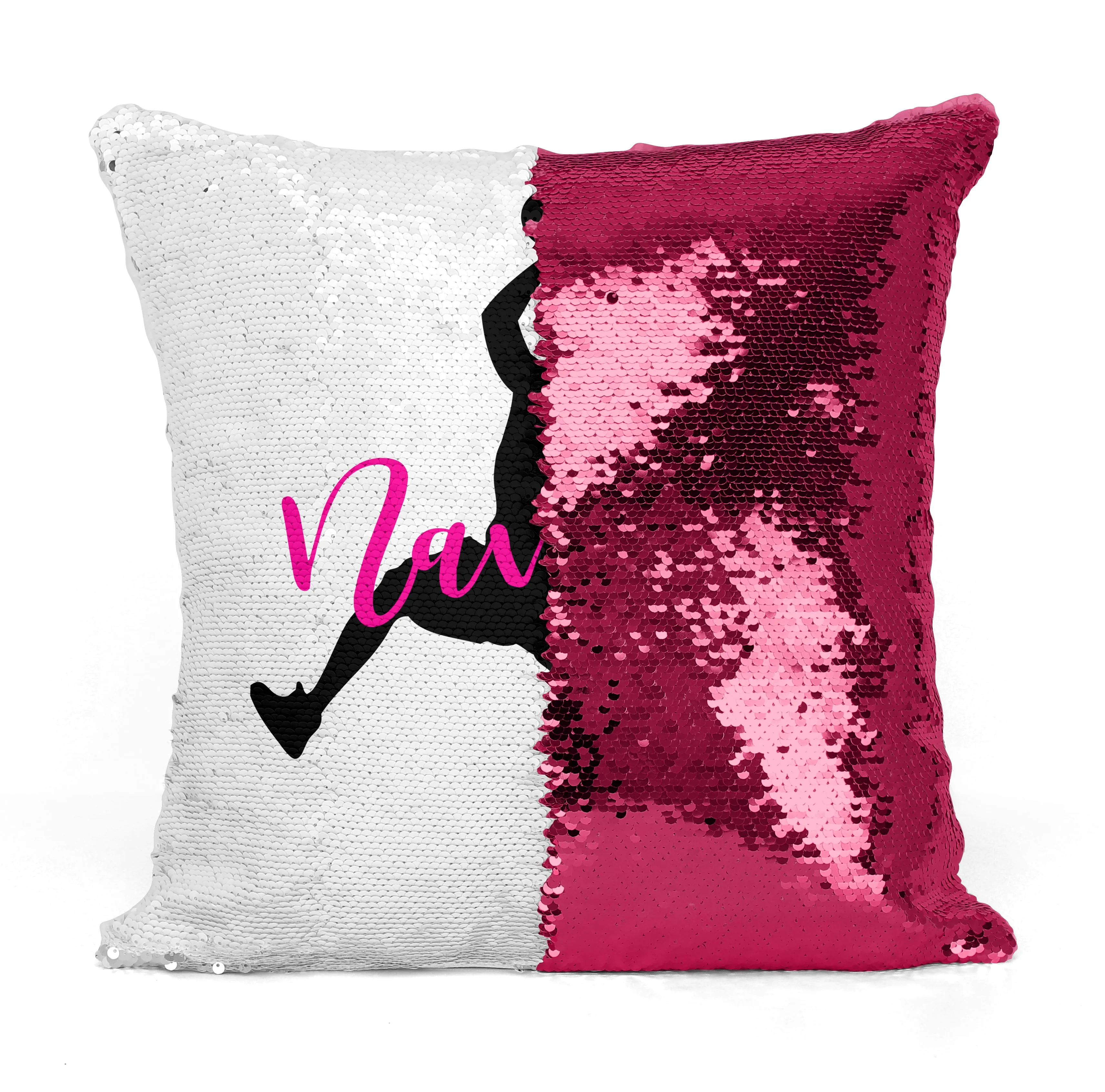 Custom Personalized BASKETBALL PLAYER Sequin Mermaid Flip Pillow