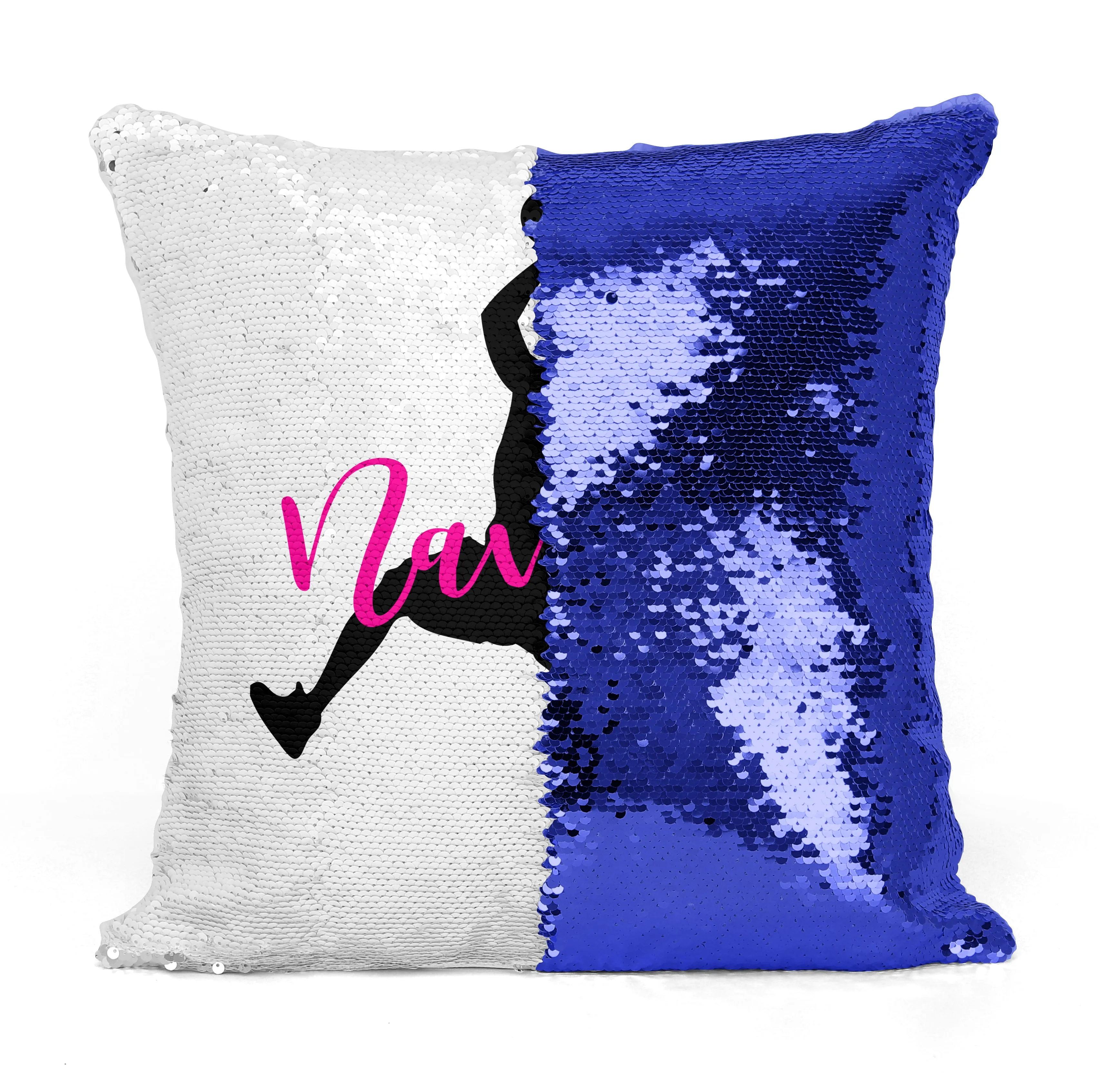 Custom Personalized BASKETBALL PLAYER Sequin Mermaid Flip Pillow