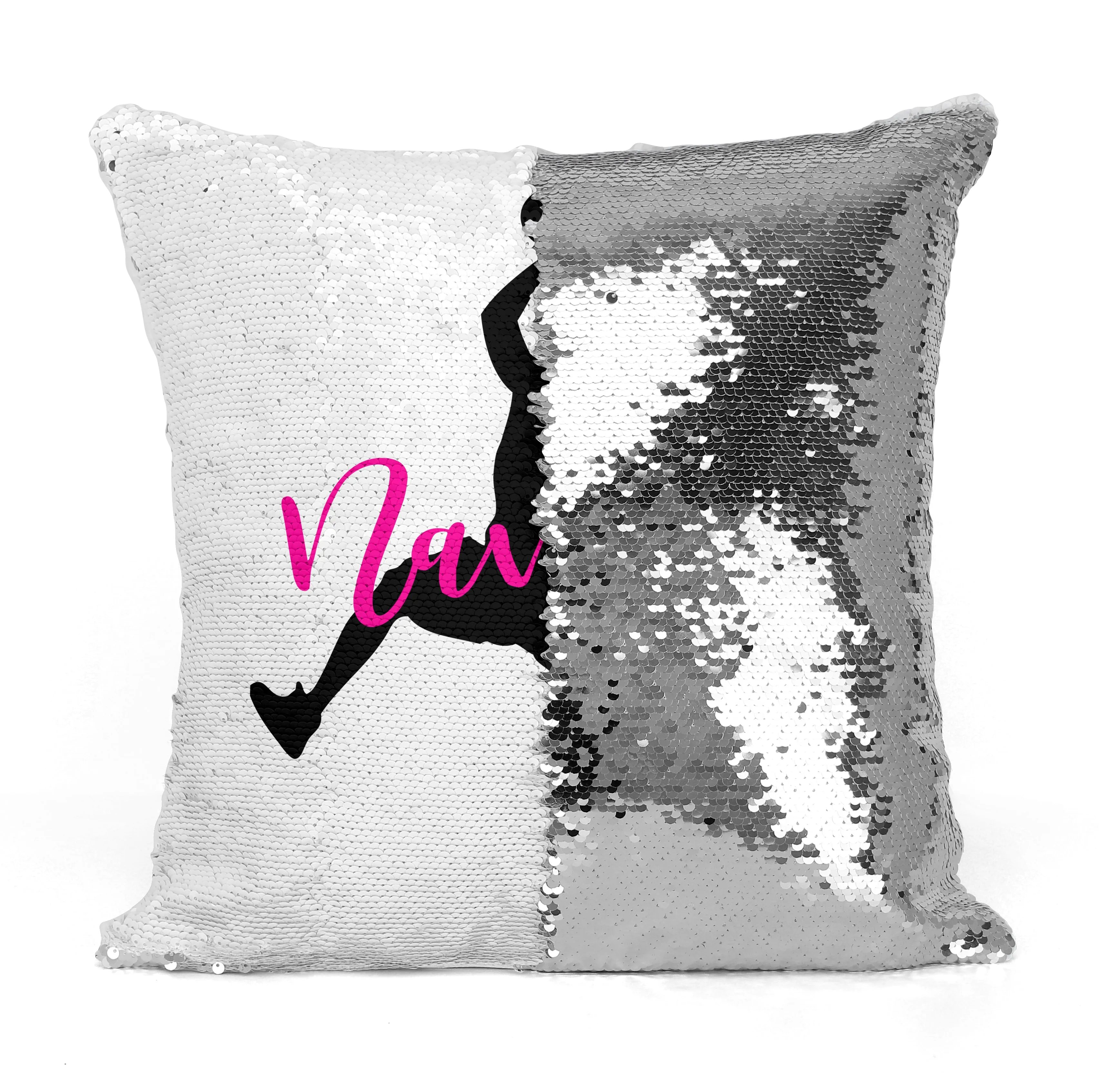 Custom Personalized BASKETBALL PLAYER Sequin Mermaid Flip Pillow