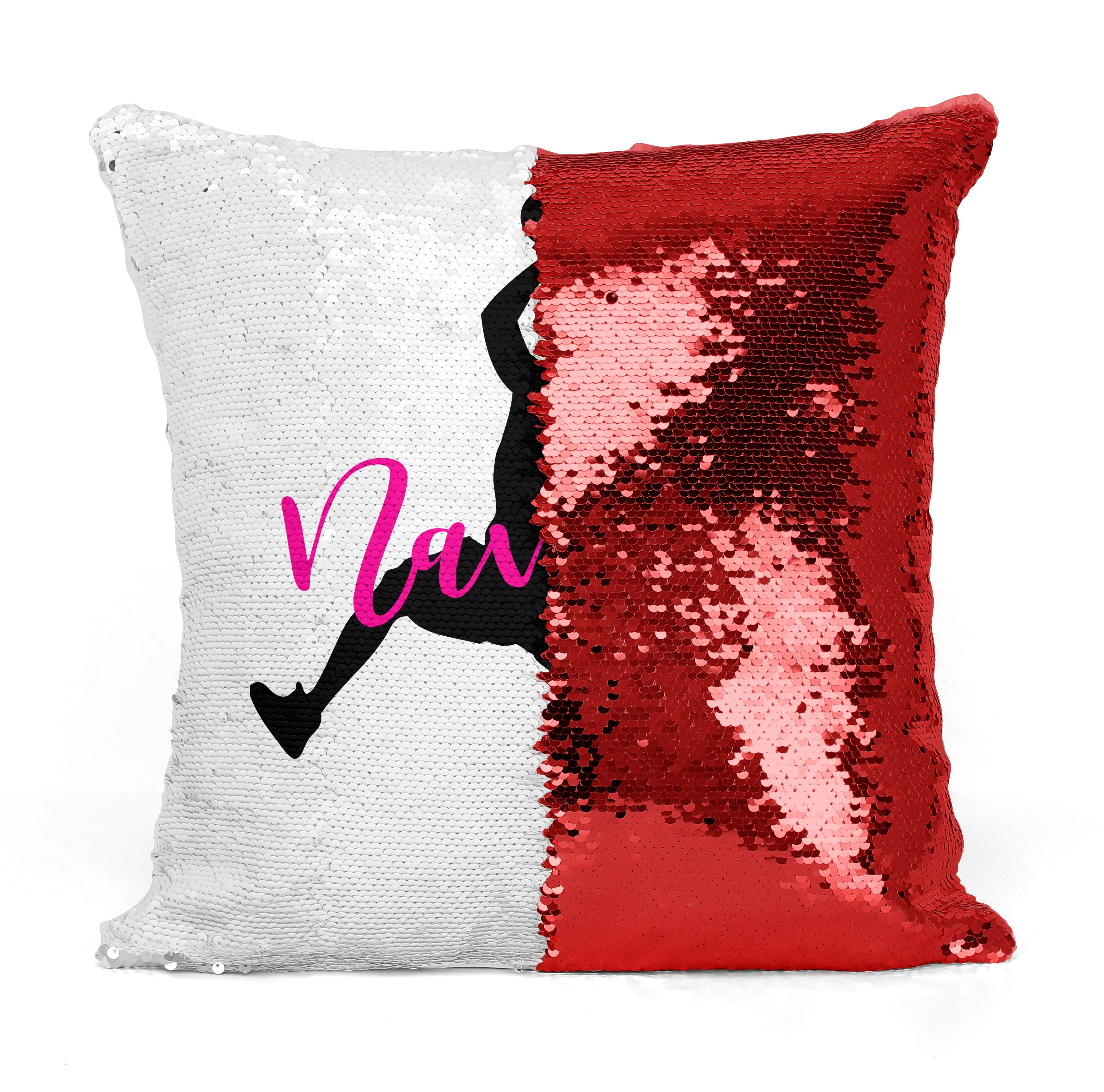 Custom Personalized BASKETBALL PLAYER Sequin Mermaid Flip Pillow