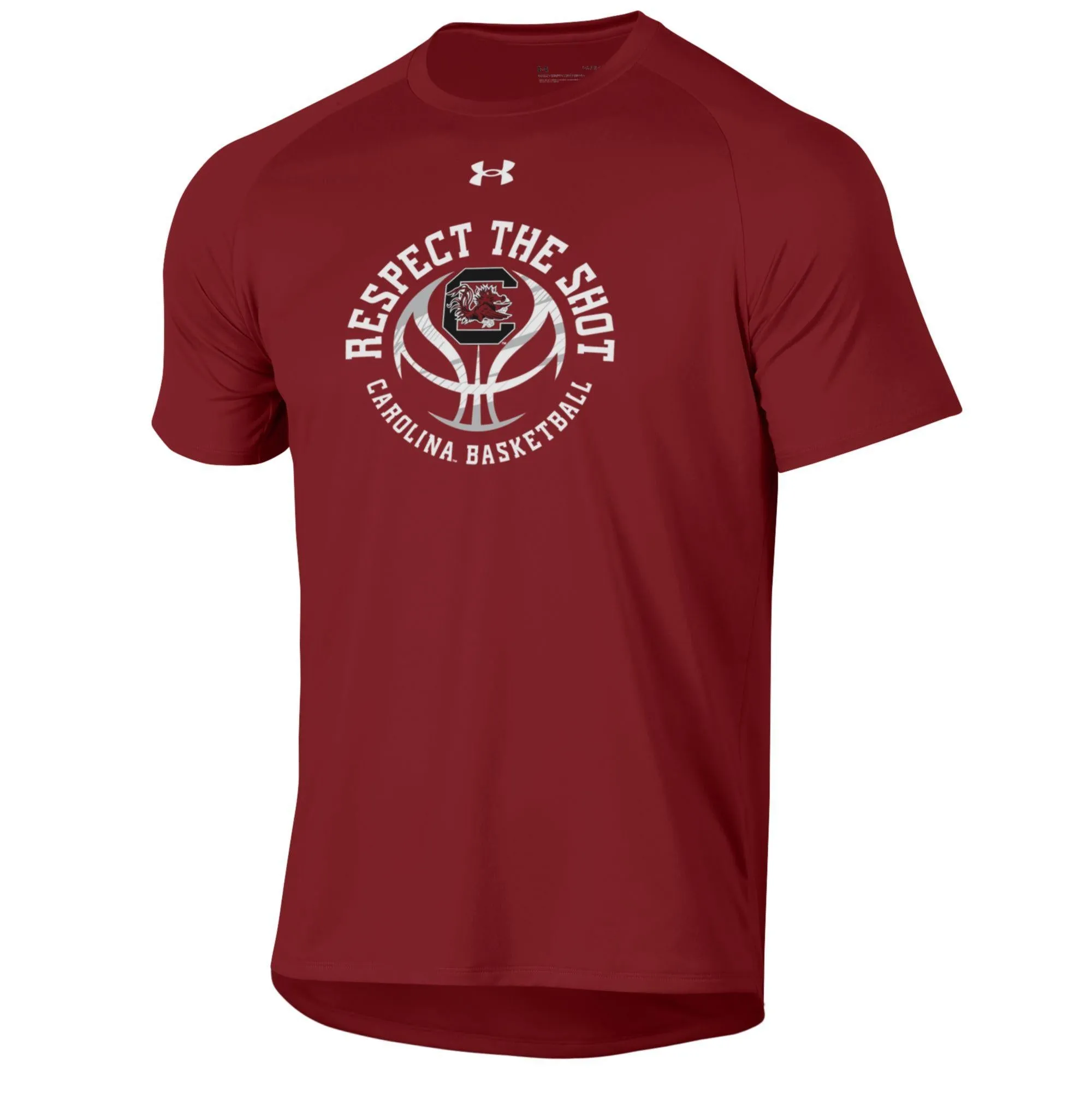GARNET "RESPECT THE SHOT" SOUTH CAROLINA BASKETBALL UA TEE