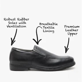 GEOX FEDERICO D Boys Leather School Shoes Black