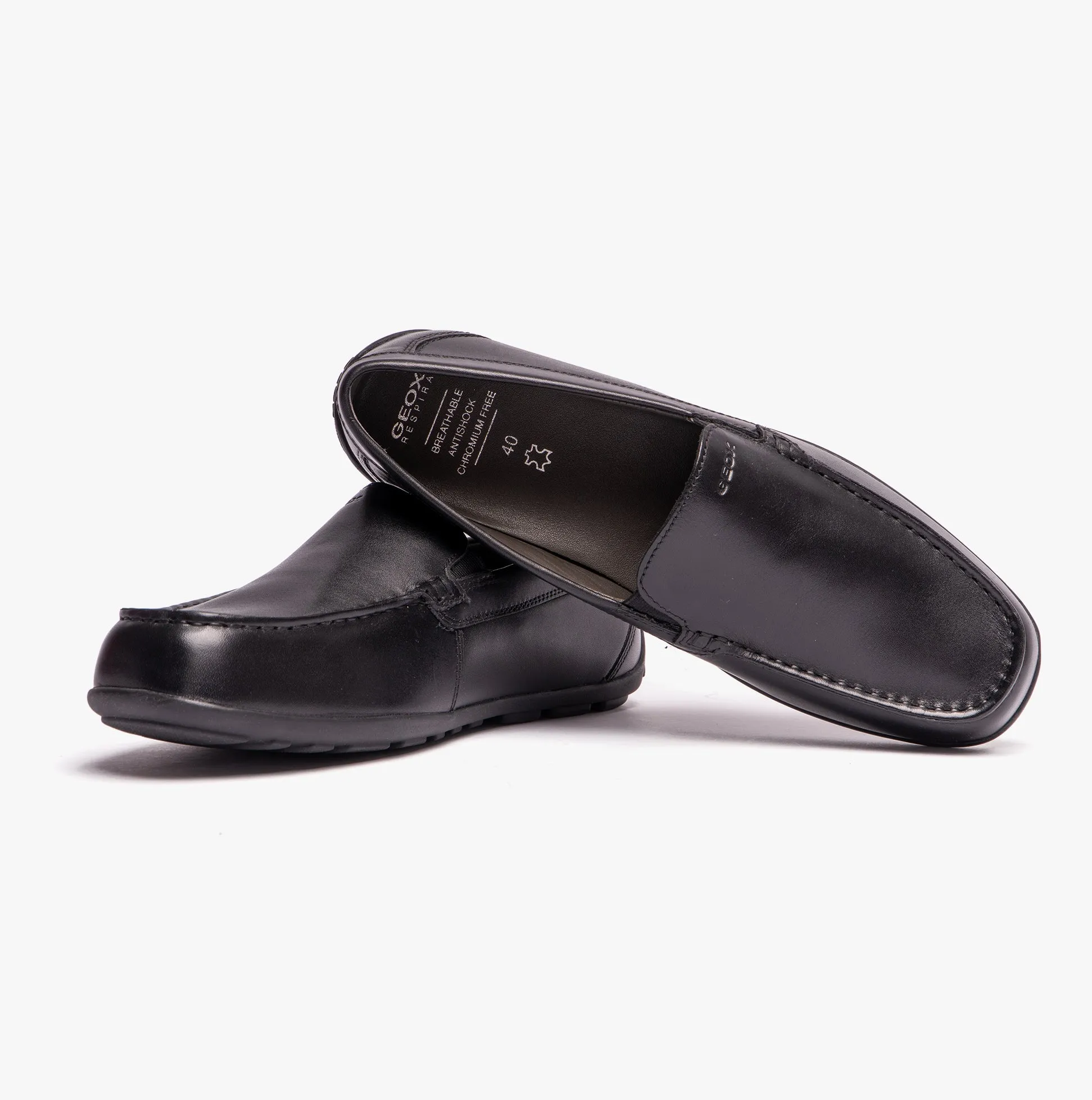 GEOX J NEW FAST BOY Boys School Shoes Black