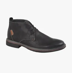 Goor CALEB Mens Nubuck Chukka Boots Black