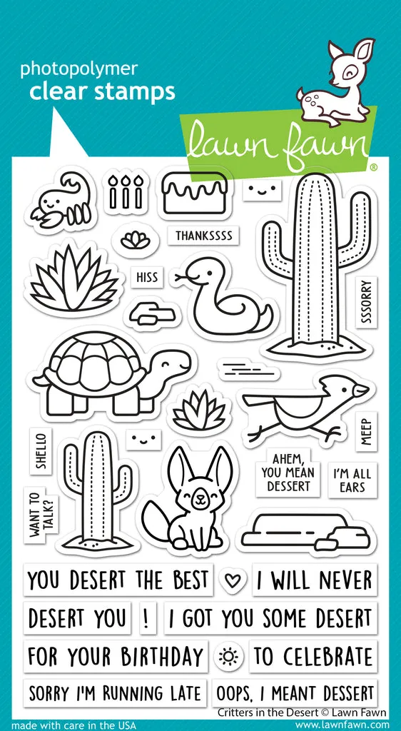 LAWN FAWN: Critters In The Desert | Stamp & Lawn Cuts Die Bundle