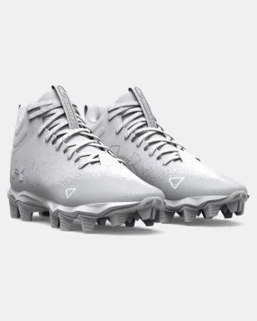 Men's UA Spotlight Franchise RM 2.0 Football Cleat - White/Metallic Silver