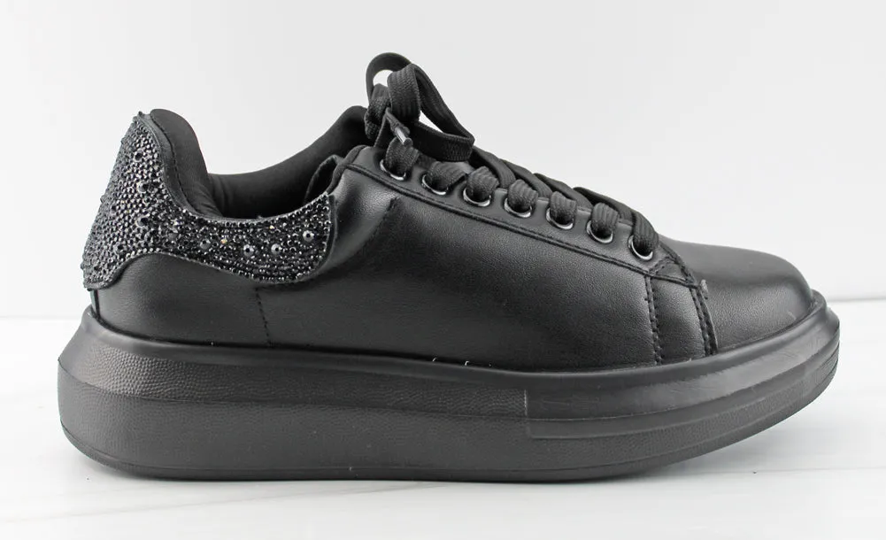 Princess 2 Women's Rhinestone Lace Up Sneakers
