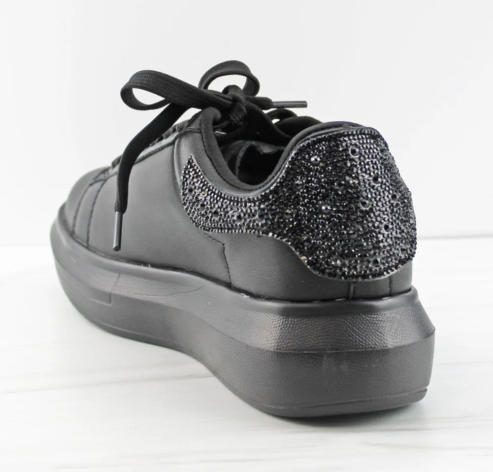Princess 2 Women's Rhinestone Lace Up Sneakers