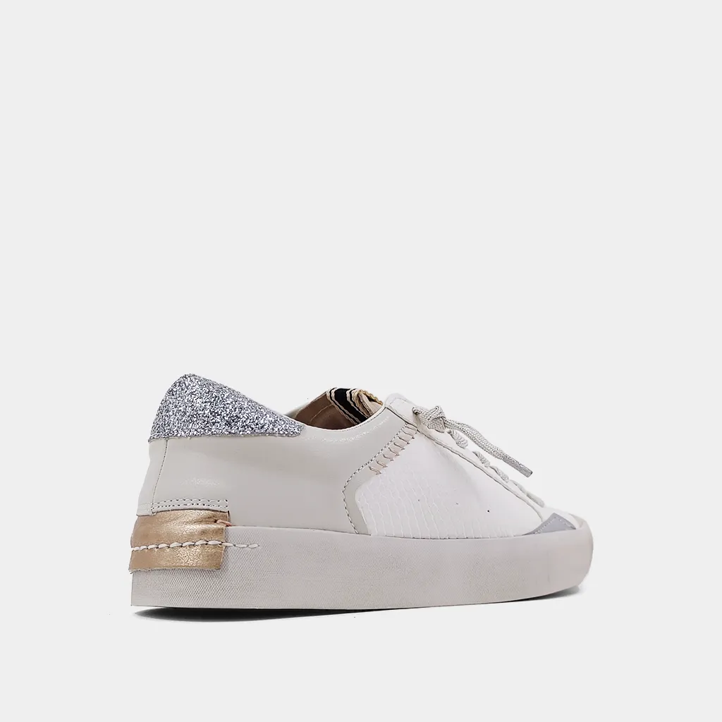 Ruby Sneaker in Bone Snake