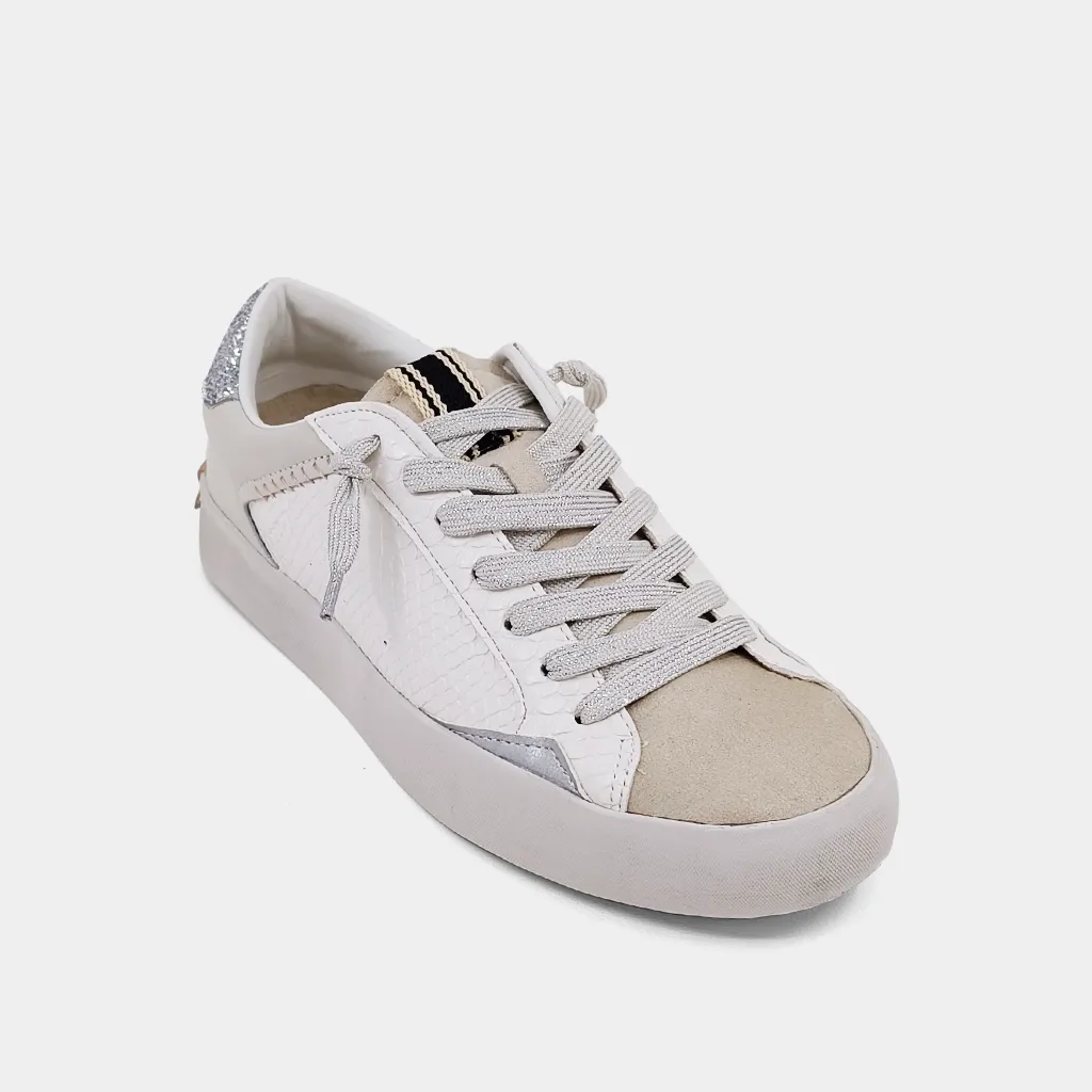 Ruby Sneaker in Bone Snake