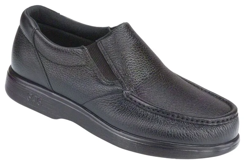SAS Side Gore Slip On Loafer Black