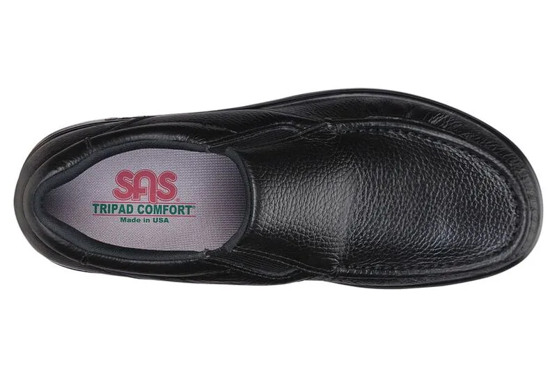SAS Side Gore Slip On Loafer Black