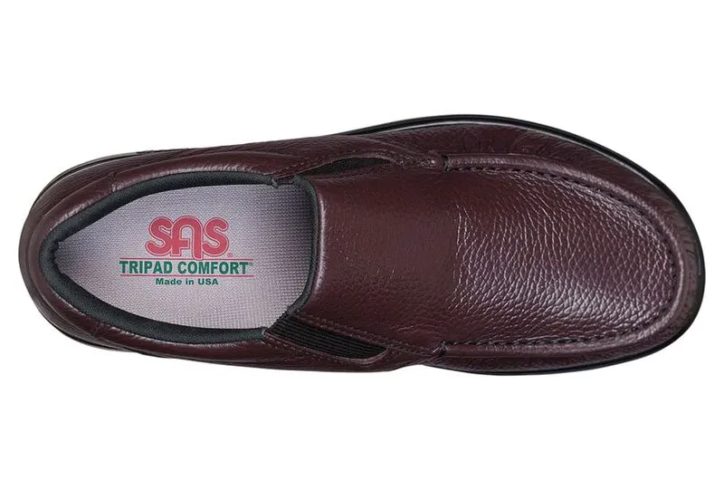 SAS Side Gore Slip On Loafer Cordovan