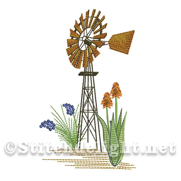 SDS0574 Windmill and Aloes