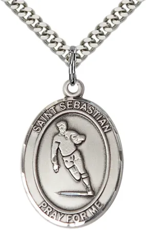 Sterling Silver St. Sebastian / Rugby Pendant