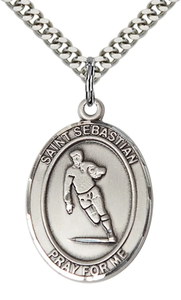 Sterling Silver St. Sebastian / Rugby Pendant