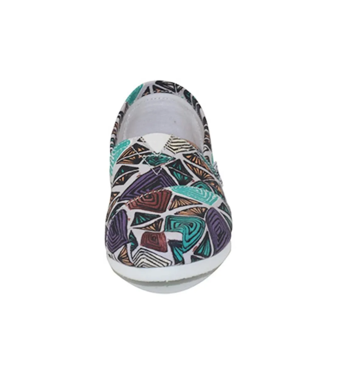 Toms Classic White Multi Canvas Printed Abstract White