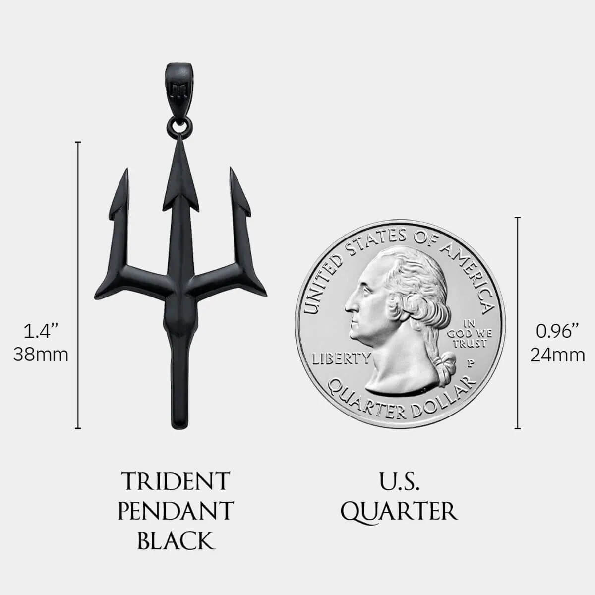 Trident Pendant - Black