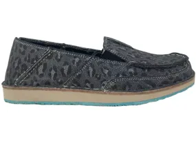 Very G Millie Leopard Charcoal Slip On