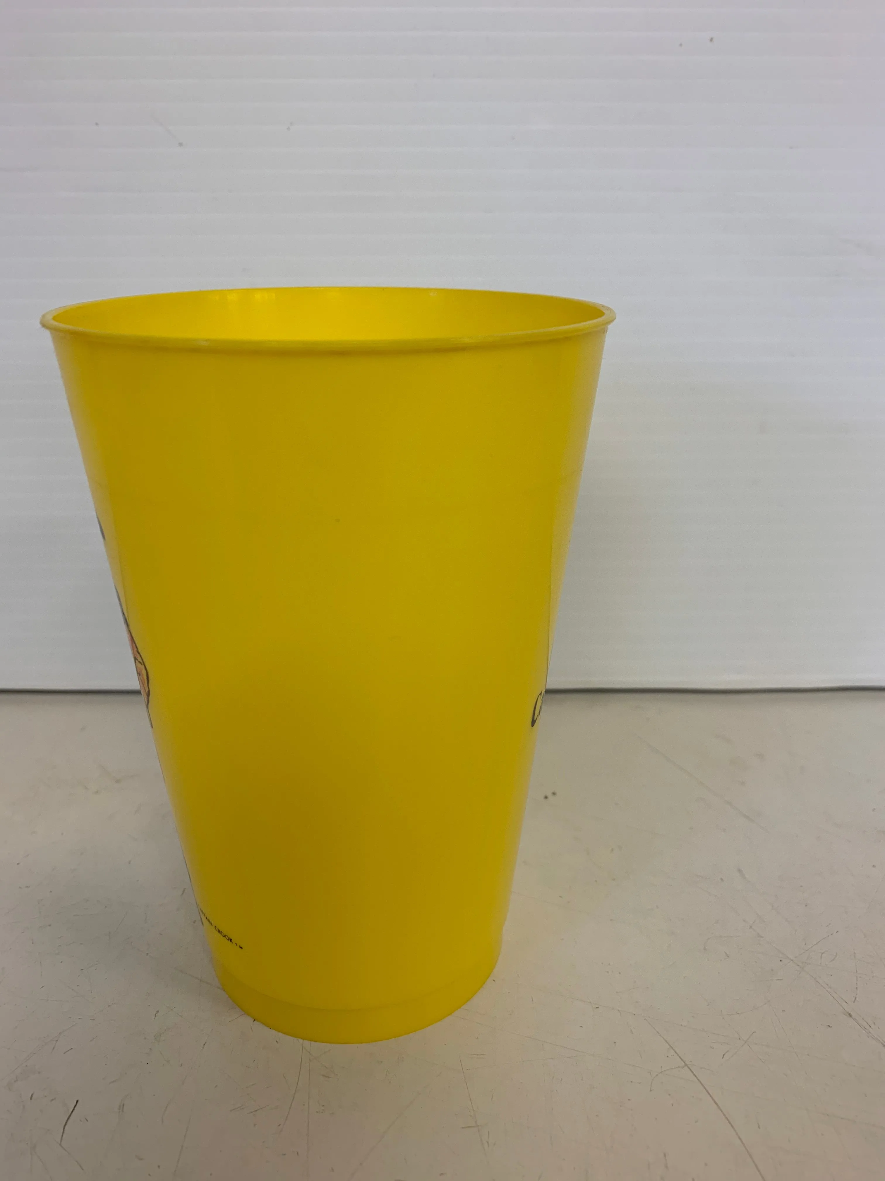Vintage 1970's McDonald's Captain Crook Yellow Plastic Drink Cup