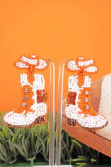 Viola Twirling Into Gameday Bead Earrings