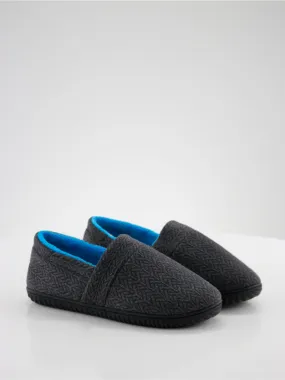 Women's Ribbed Slip On Flat Slippers,Grey