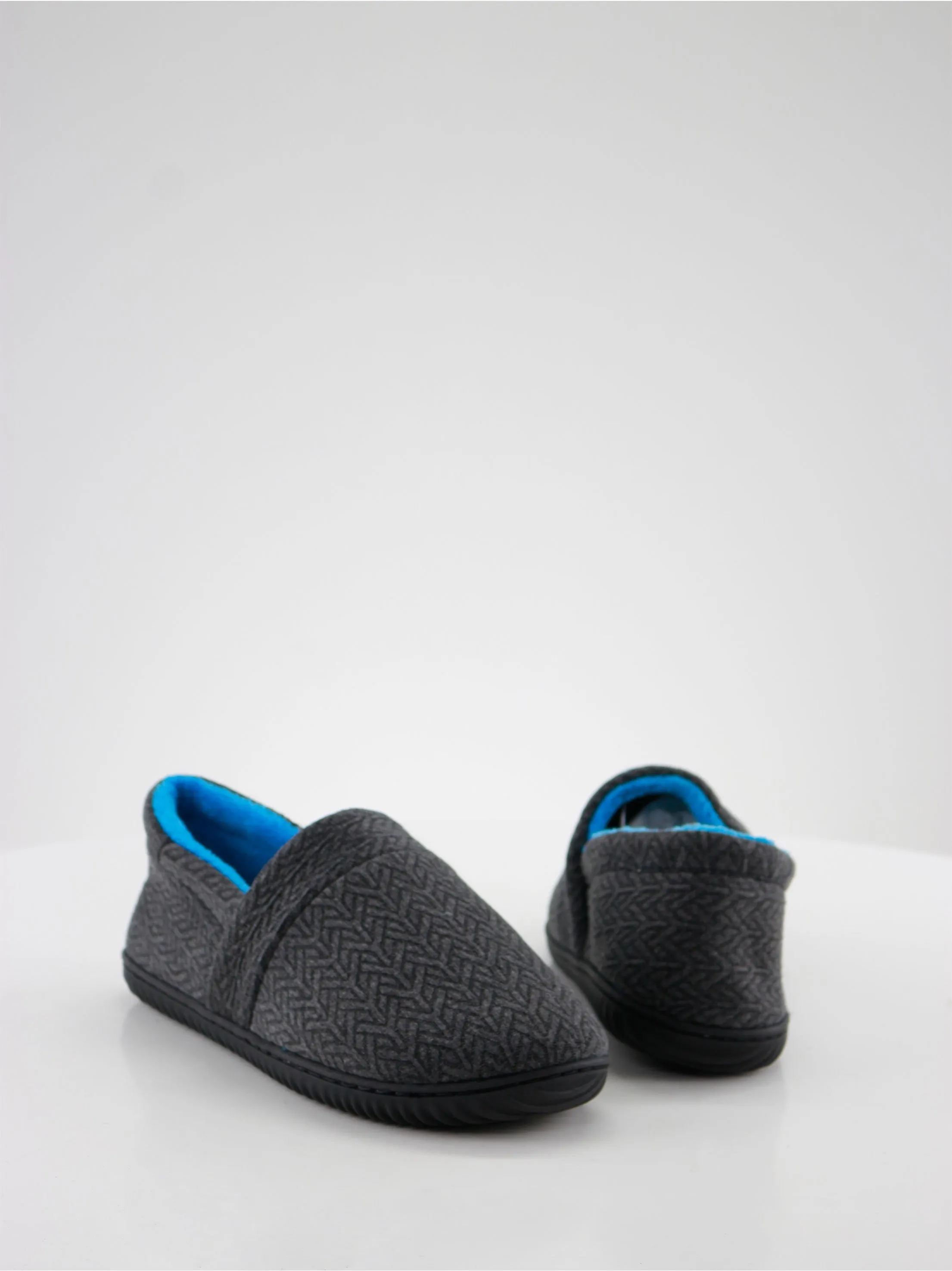 Women's Ribbed Slip On Flat Slippers,Grey