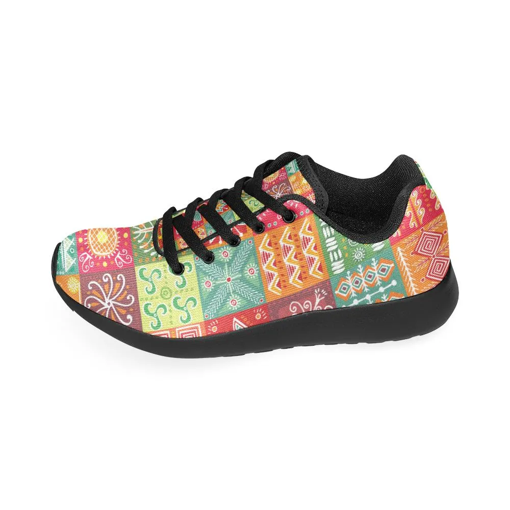 Zenzzle Color tribal design pattern print on Women's Running shoes Casual Lightweight Athletic Sneakers US size 6-15