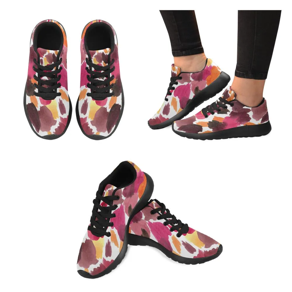 Zenzzle colored Leopard skin print on Women's Running shoes Casual Lightweight Athletic Sneakers US size 6-15