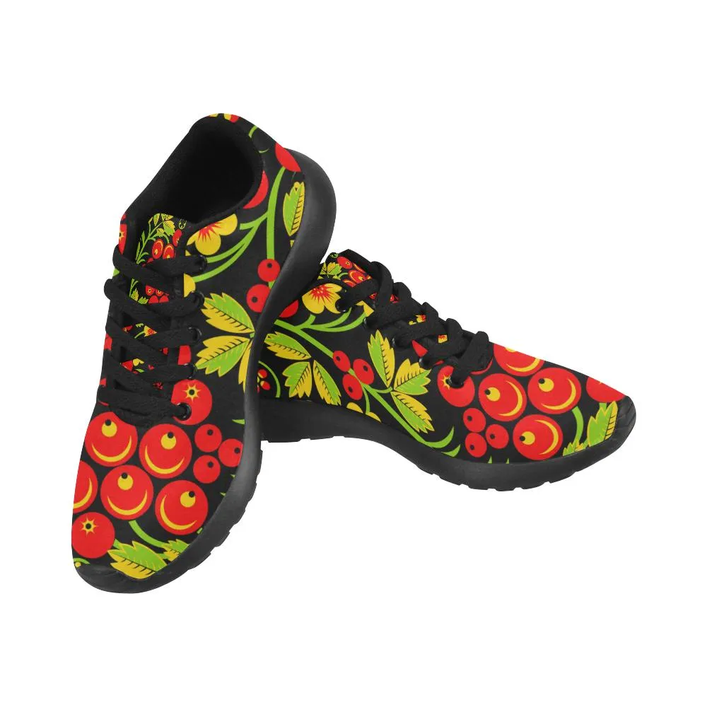 Zenzzle russian Hohloma style pattern print on Women's Running shoes Casual Lightweight Athletic Sneakers US size 6-15