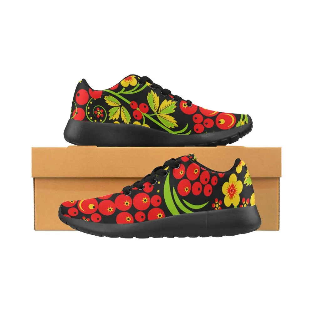 Zenzzle russian Hohloma style pattern print on Women's Running shoes Casual Lightweight Athletic Sneakers US size 6-15