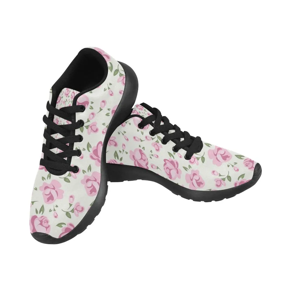 Zenzzle Shabby chic rose pattern print on Women's Running shoes Casual Lightweight Athletic Sneakers US size 6-15