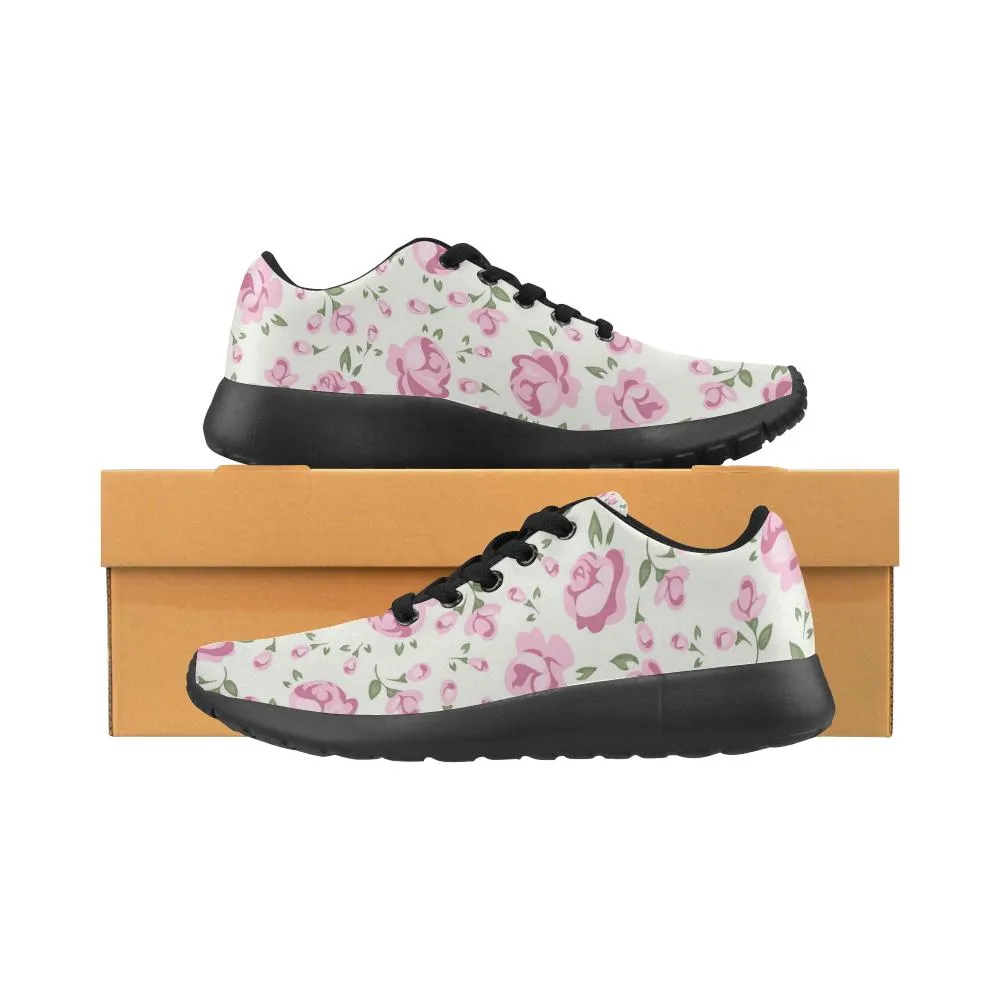 Zenzzle Shabby chic rose pattern print on Women's Running shoes Casual Lightweight Athletic Sneakers US size 6-15