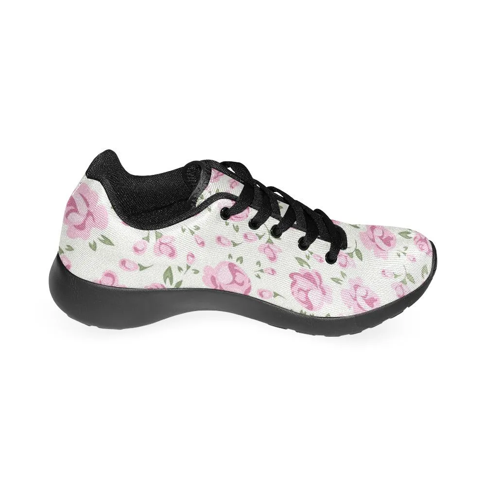Zenzzle Shabby chic rose pattern print on Women's Running shoes Casual Lightweight Athletic Sneakers US size 6-15
