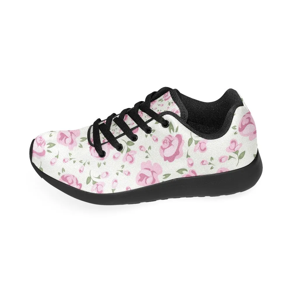 Zenzzle Shabby chic rose pattern print on Women's Running shoes Casual Lightweight Athletic Sneakers US size 6-15
