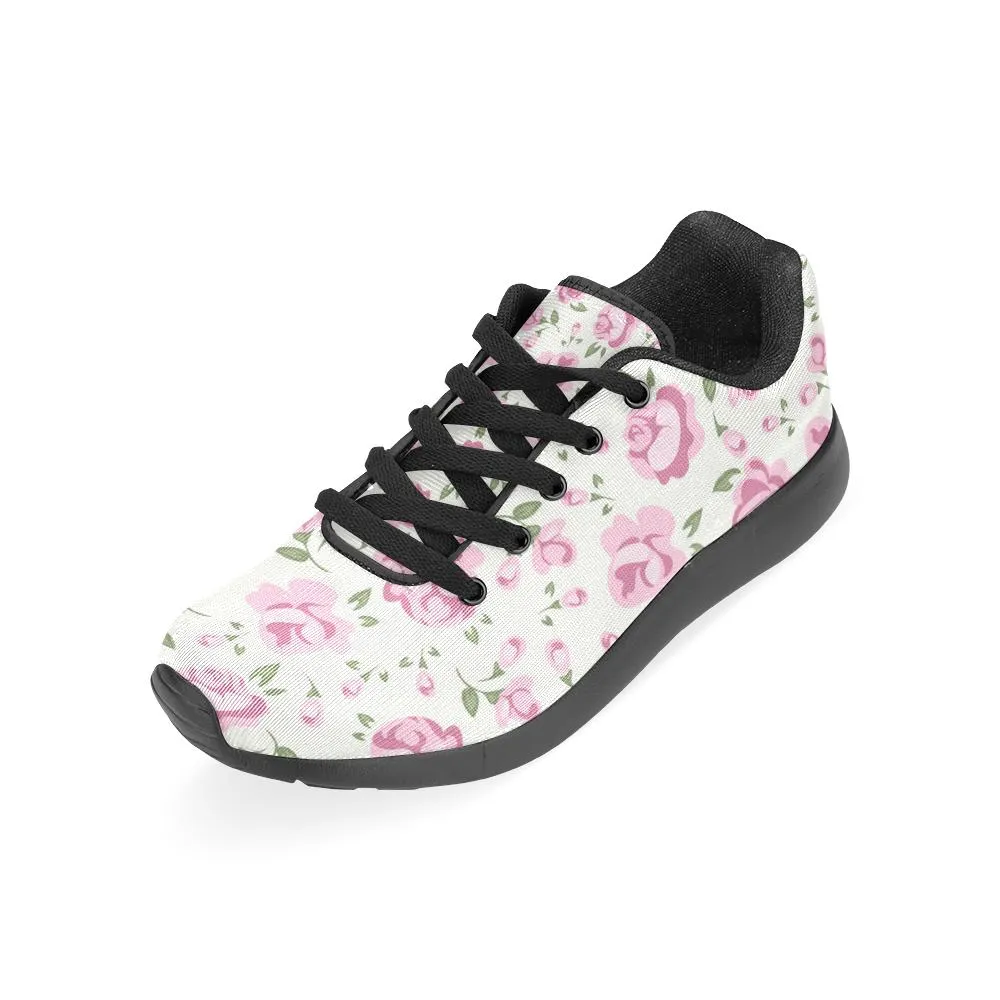 Zenzzle Shabby chic rose pattern print on Women's Running shoes Casual Lightweight Athletic Sneakers US size 6-15